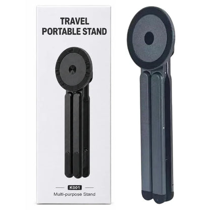 3-in-1 Magnetic Foldable  Stand |Model K001 | Aluminum Alloy Phone laptop & Tablet Holder | 8-Level Adjustable Height | 360° Rotating Base | Portable Travel Stand